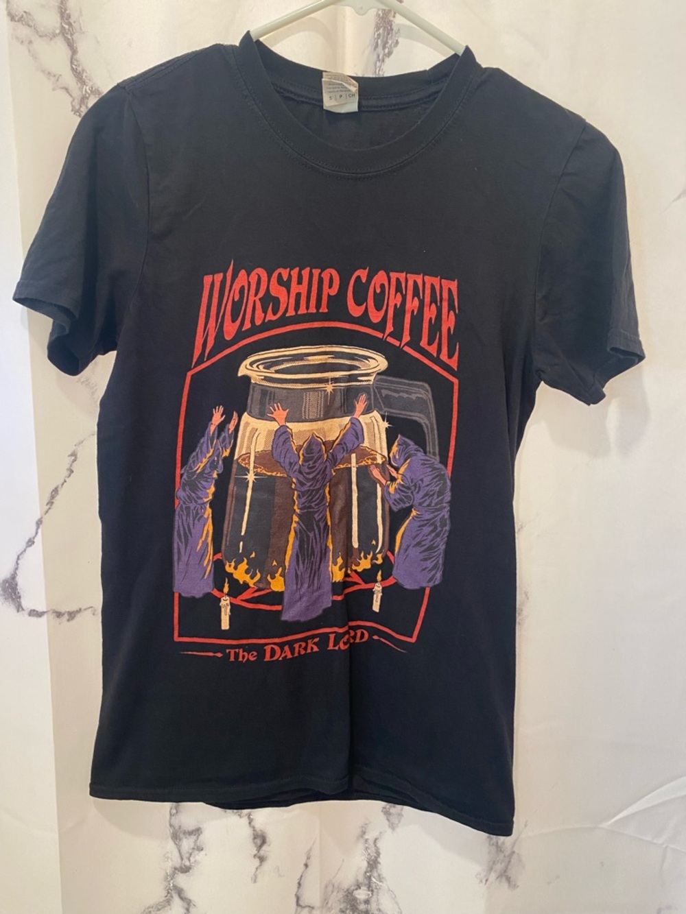 Worship The Dark Lord Graphic Tee - Black Like New Unisex